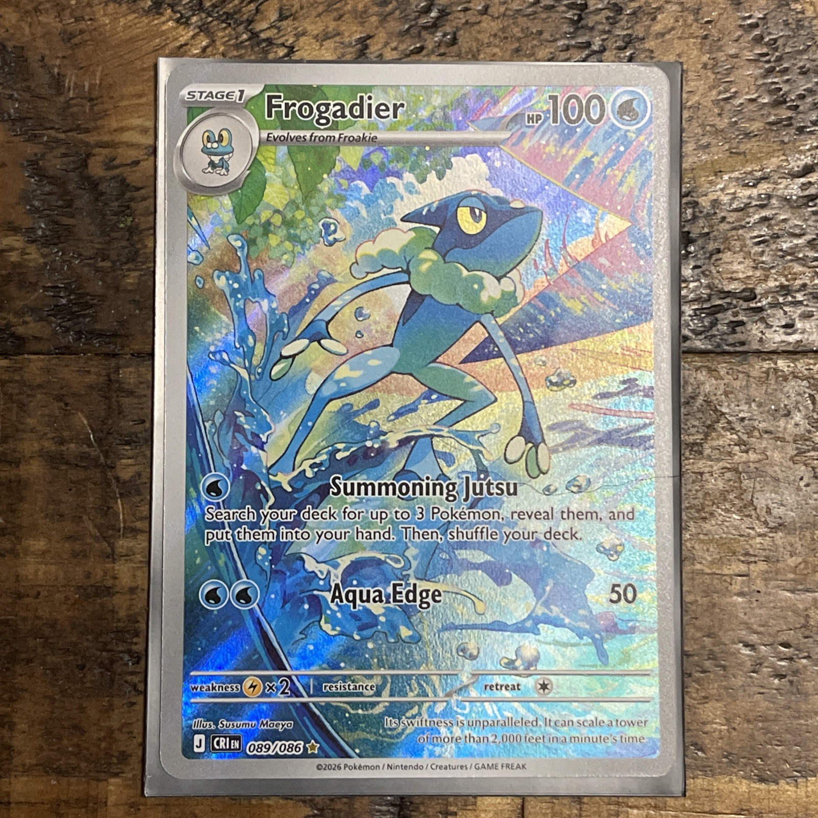 Frogadier 89/86 Chaos Rising Illustration Rare Pokemon Card Near Mint