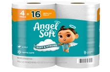Angel Soft 4 Mega = 16 Regular Rolls | Soft, Absorbent Toilet Tissue