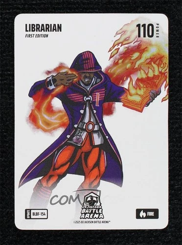 2025 Bo Jackson Battle Arena TCG Alpha Update Blizzard Battlefoil Fire Librarian