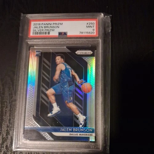 2018-19 Panini Prizm Jalen Brunson #250 Silver Prizm Rookie PSA 9 RC MINT Knicks