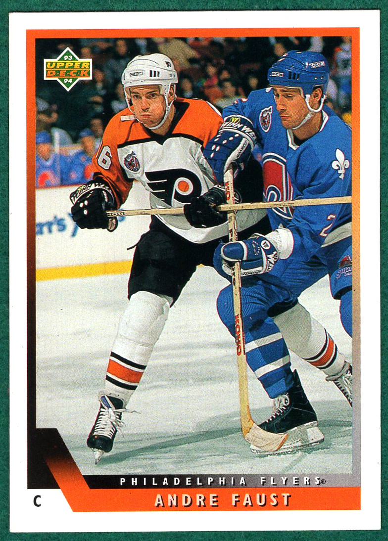 Andre Faust - 1993-94 Upper Deck #63 - Philadelphia Flyers Hockey Card