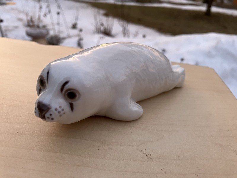Vintage Royal Copenhagen Baby Sea Lion Seal Pup Porcelain Figurine Sea Animal