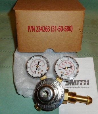 NOS Smith Miller 31-50-580 Argon CO2 Single Stage Flow Gauge Pressure Regulator