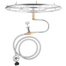 Propane Gas Fire Pit Kit, with 24 Inch Jet Fire Pit Burner Ring, for DIY & Up...