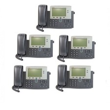 Cisco 7941G IP System Telephone 5x *Complete with new cords*