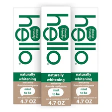 Naturally Whitening Fluoride Toothpaste, Mint, 3 Pack, 4.7 Oz Tubes
