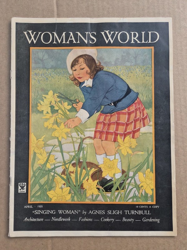 Woman's World Magazine April 1935 Illustrated English Fashion Needlework Cookery