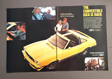 1977 Ford Mustang Ii T-roof 2 Page Original Magazine Auto Ad Print 1977 Ford Mustang Ii T-roof 2 Page Original Magazine Auto Ad Print