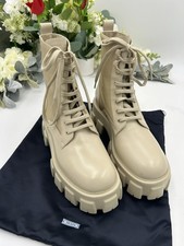 Women's Prada MONOLITH brushed leather boots size 39 made in Italy. Like new.