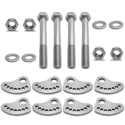4 PCS 304 Stainless Steel Camber Lock Alignment Fix & Upper Arm Cam Bolt Kit