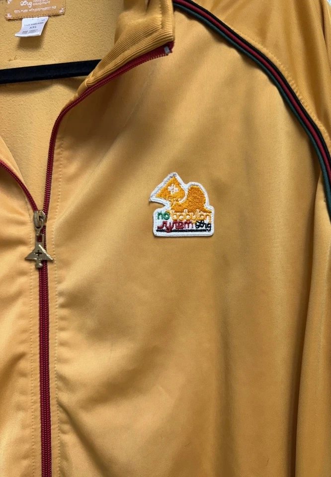 Chaqueta De Colección Y2K LRG Lifted Research Group Babylon Pista Dorado Rojo Verde Talla 2XL Foto 4 de 4
