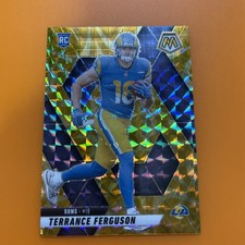 2025 Panini Mosaic Yellow Reactive Terrance Ferguson #364 (RC) Los Angeles Rams