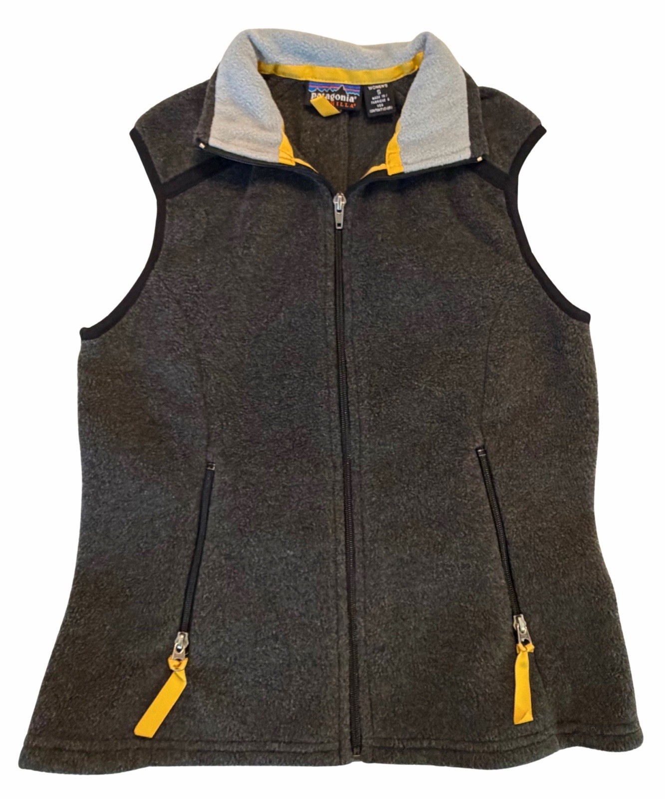 Vintage Patagonia Synchilla Fleece Vest Womens Small Made USA Gray