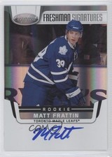 2011-12 Certified Freshman Signatures Matt Frattin #179 Auto 0f3
