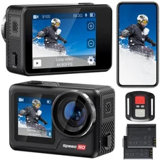 Waterproof Action Camera Underwater,Sports Camera 4K60FPS 30MP with EIS/Dual ...