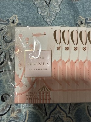 5 Vial Sample BVLGARI Omnia Crystalline for Women 0.05 oz 1.5 ml EDT Spray