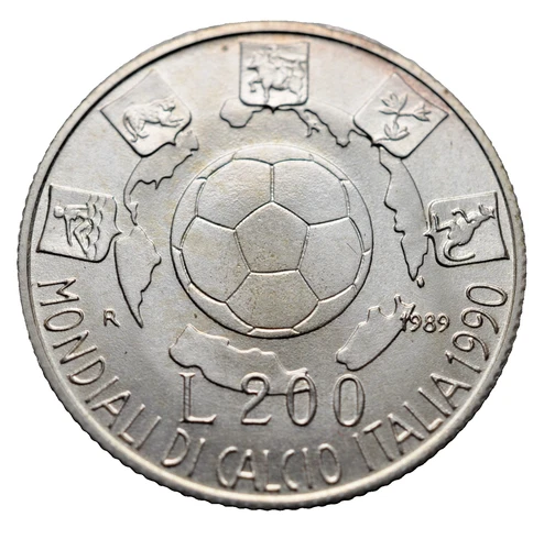 Photo of a 1989 Italy 200 Lire (1977-2001) from an eBay listing that sold on Jul 15, 2026