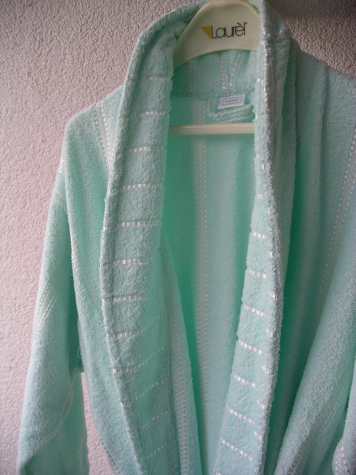 Damen-Bademantel Hell Türkisfarben CANDA – Größe M - Bild 3 von 4