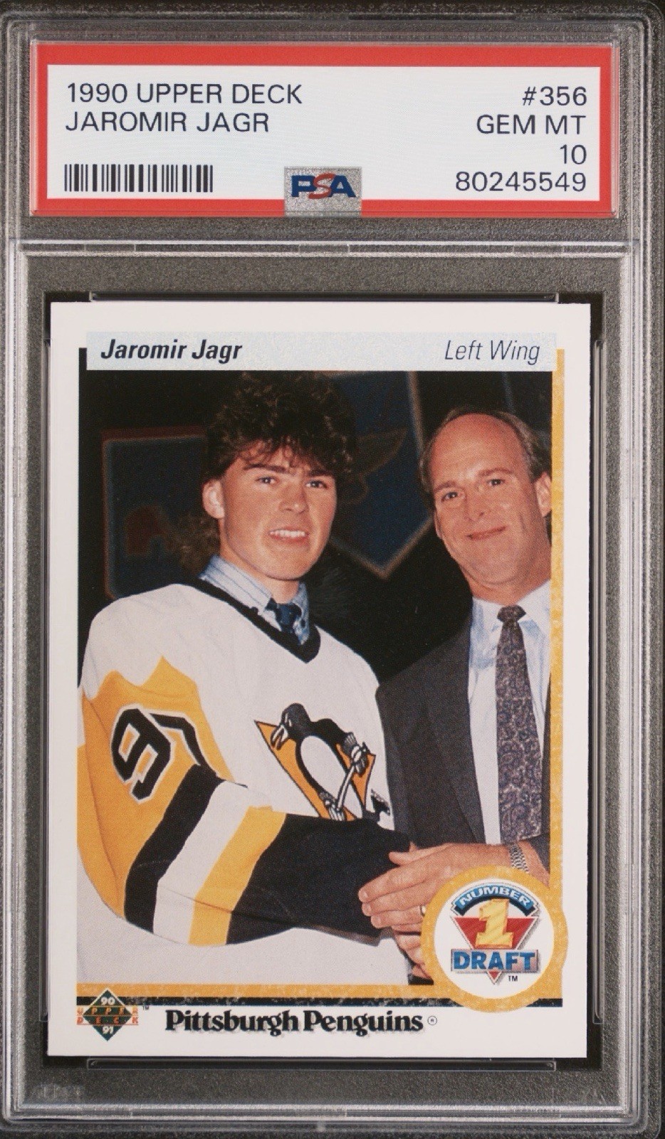 1990 Upper Deck #356 Jaromir Jagr PSA 10 Rookie Card RC Quantity Available
