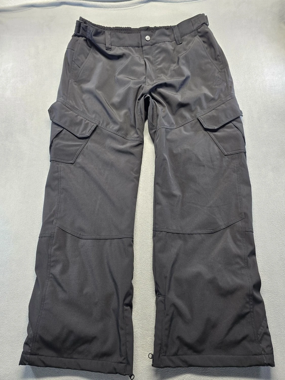 Gerry Men's XXL Black Fleece Lined Softshell Snow Pants Cargo Ski Winter 890187