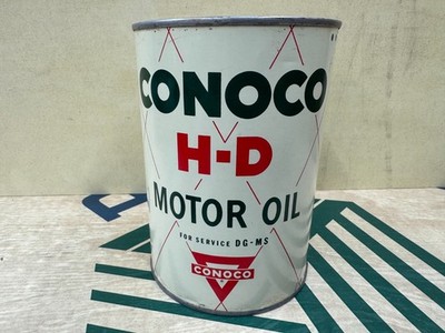 VINTAGE CONOCO HD MOTOR OIL CAN 1 QUART FULL NOS- UNOPENED- NICE CONDITION!