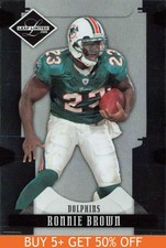 2008 Leaf Limited #54 Ronnie Brown Miami Dolphins Football
