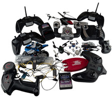 RC Helicopter Drone Parts Lot Remotes Chargers Micros Estes Swann Air Hogs