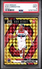 2024 Panini Mosaic Bub Carrington - Gold RC /10 PSA 9 POP 1 #259