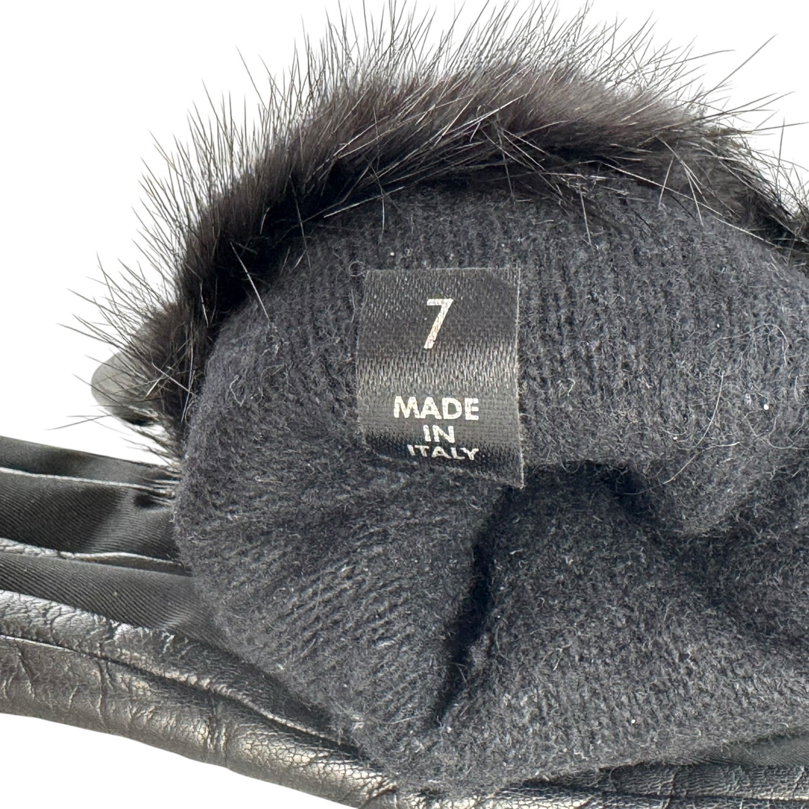 Prada Black Nylon & Mink Fur Gloves thumbnail 11