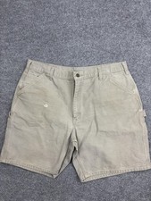 Vintage Carhartt Cargo Shorts Mens 40 Beige Canvas Work Utility Carpenter B25