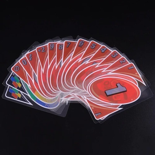 UNO Card Game H2O Splash Waterproof Clear PVC No 1 Family Fun Playing Card Game - Picture 4 of 6