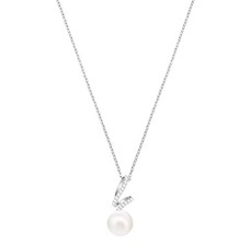 Image of Swarovski Gabriella Pearl Pendant Necklace White Rhodium Plated -5528731 Boxed
