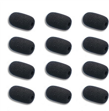 12 Pieces Foam Windscreen for Headset Microphone, 0.2" Diameter Microphone Pop F