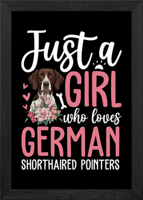 Deutsch Kurzhaar Zeiger Mädchen gerahmtes Wandbild Poster Leinwanddruck Bild