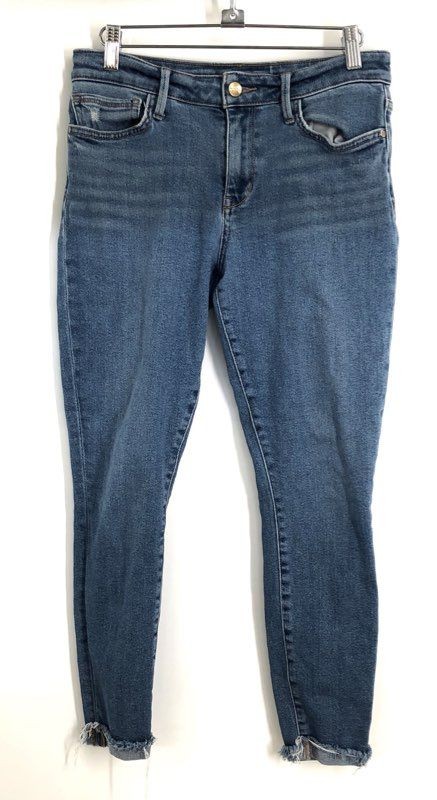 Sam Edelman Women's Blue The Kitten Mid Rise Skinny Crop Jeans Sz 28