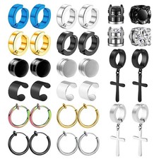 Magnetic Earrings Clip Women Men Studs Pair Stud Fake Unisex Non-piercing Magnet