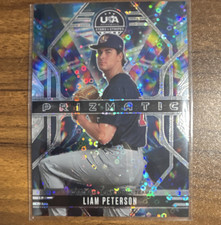2026 Panini Stars & Stripes Prizmatic Disco Prizm Liam Peterson Future Top10 #21