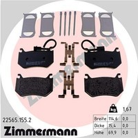 Zimmermann Bremsbelagsatz Scheibenbremse 22565.155.2 FüR Alfa Giulia Stelvio GTA