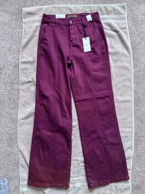 NWT Judy Blue Burgundy High Waisted Pants Size 9