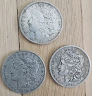 Lot Of 3 Morgan Silver Dollars, 1891, 1896 O, 1897 O