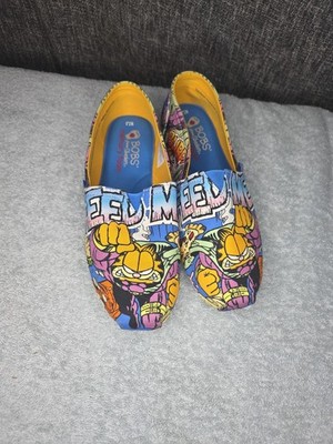 Bobs Sketchers Garfield FEED ME Slip On Shoes Women s SZ 7 Memory Foam Exce Cond