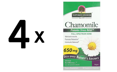 4 x Natures Answer Chamomile, Capsules - 90 vcaps (194,31 EUR/kg)