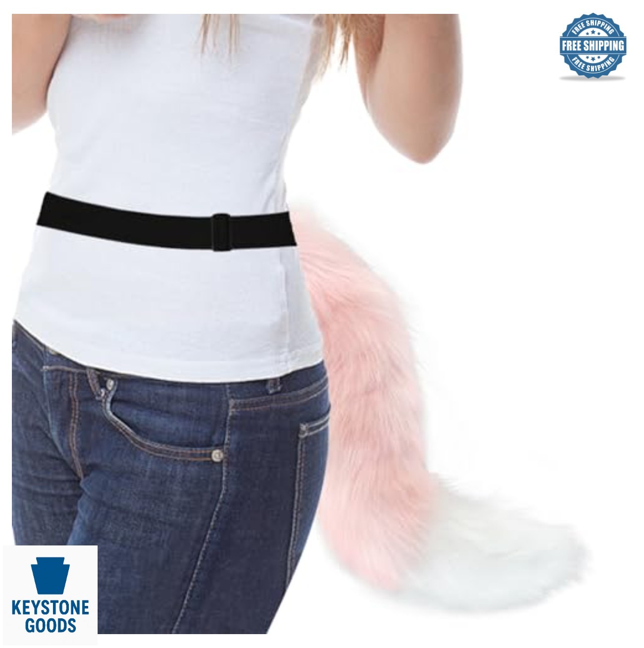 Furry Fox Mask Tail and Paw Gloves Set Adult Cosplay Halloween Party Costume image 4