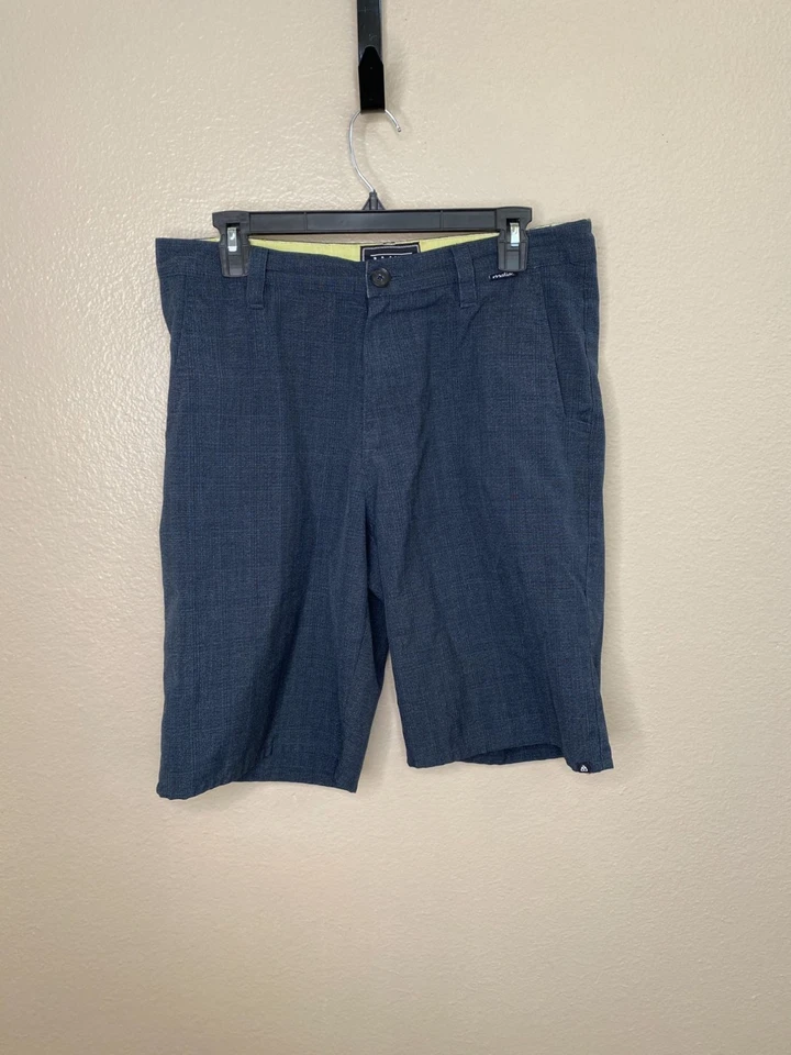 Pantalones Cortos Matix Para Hombres Higgins Azul Talla 30 Poliéster Viscosa Informales Calce Ajustado Foto 3 de 4