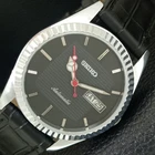 VINTAGE REFURBISHED SEIKO AUTOMATIC 6309A JAPAN MENS BLACK DIAL WATCH a443151-1