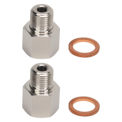 #ad #ad 2 Pcs Sender Adapters 1 8in NPT Female to M10 x 1.0 Male Threaded Pressure Ga... $17.08