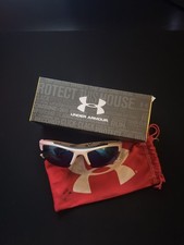 Under Armour Youth Nitro-L Sunglasses. White with blue lens