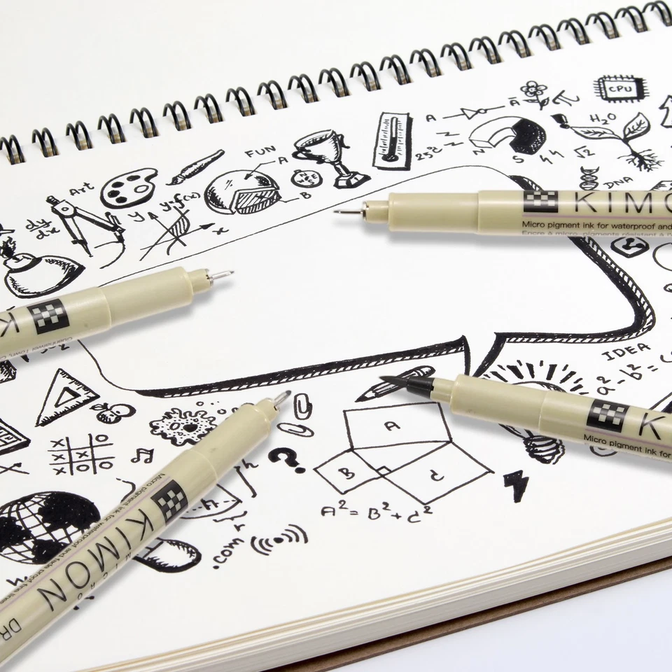 Bolígrafos Fineliner, bolígrafo de dibujo de puntos finos de 0,5 mm para dibujar, paquete de 12 Foto 4 de 4