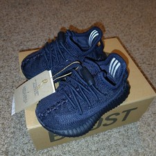YEEZY BOOST 350 V2 INFANTS Black ONYX FZ6049 Kids Sneakers Size 4K NIB