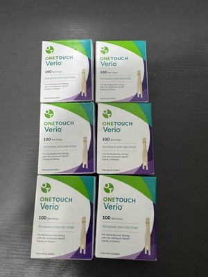 600 One Touch Verio Blood Glucose Test Strips 6X100 - EXP 1/2027